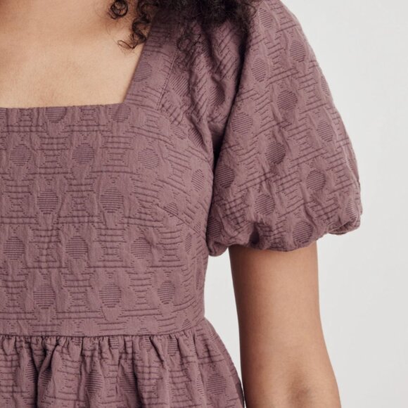 Madewell Floral Quilted Puff-Sleeve Mini Dress - Picture 4 of 4